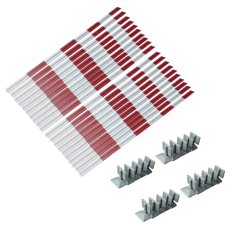 RC Drift Track Barrier Model Red-White Guardrail 3D Printed Base DIY Assembly Accessories for 1/76 1/64 Scale Car Dioramas